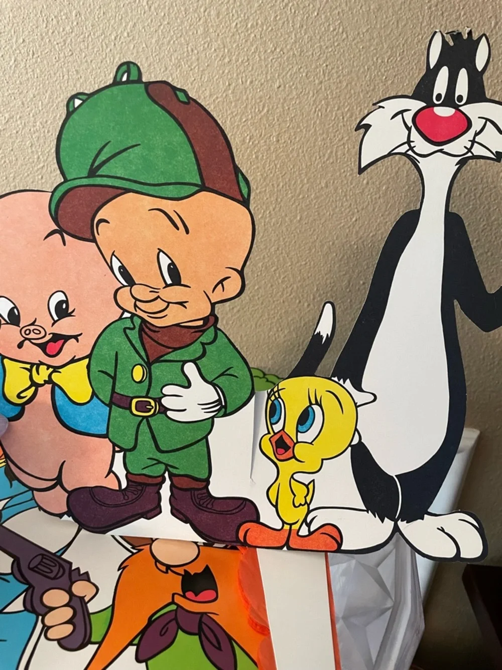 1977 Looney Tunes Carrot Honeycomb Table Centerpiece Bugs Yosemite Porky Sylvest